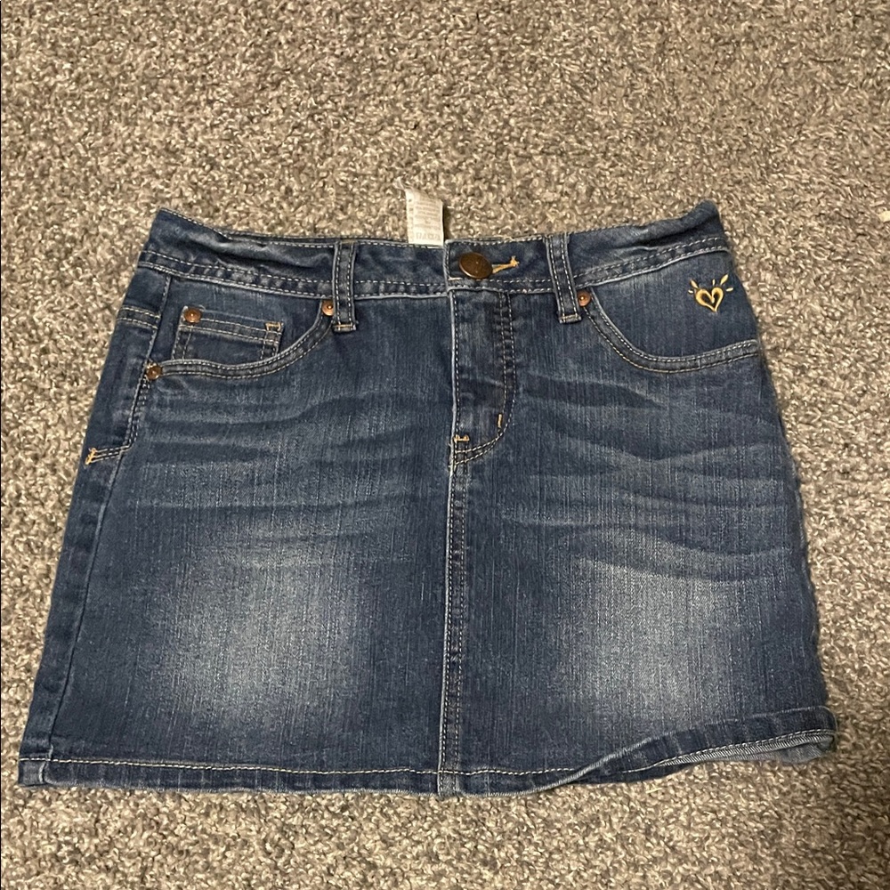 Justice Blue Denim Mini Skirt
